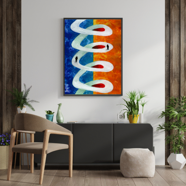 Spiral of Life | Symbolic Life Journey Art Print | Abstract Acrylic Art - Image 2