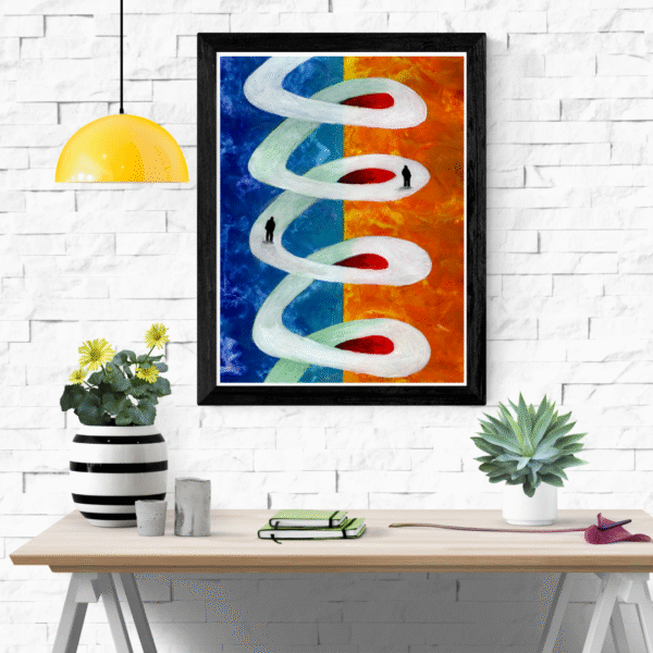 Spiral of Life | Symbolic Life Journey Art Print | Abstract Acrylic Art - Image 3