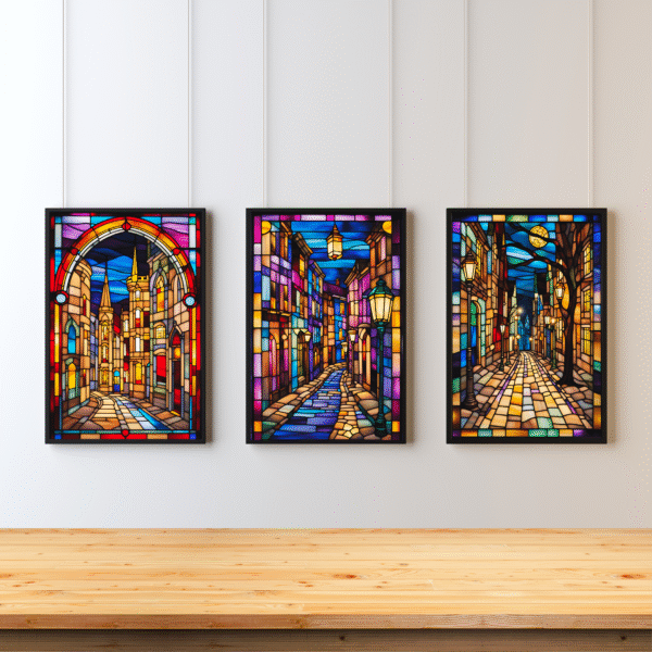 Set of 6 Framed Abstract Art Prints – 8" x 12" - Image 4