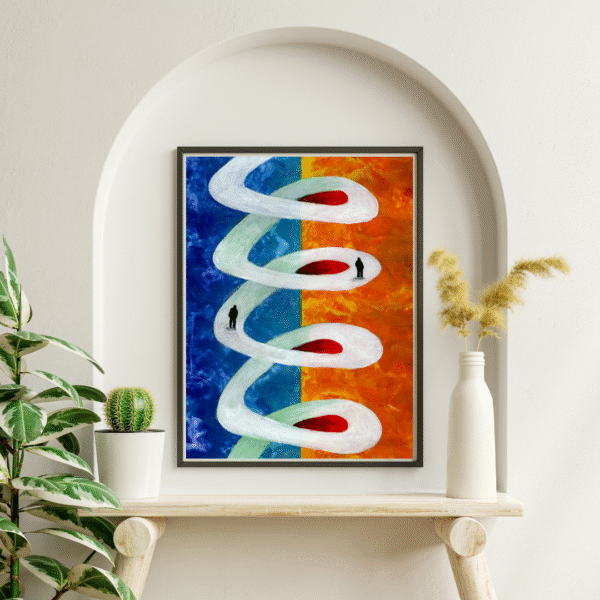 Spiral of Life | Symbolic Life Journey Art Print | Abstract Acrylic Art - Image 4