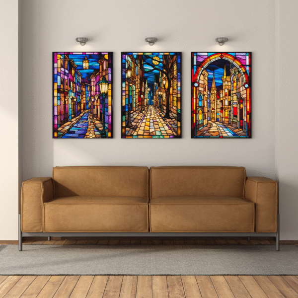 Set of 6 Framed Abstract Art Prints – 8" x 12" - Image 2