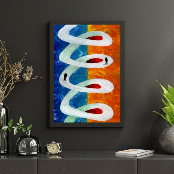 Spiral of Life | Symbolic Life Journey Art Print | Abstract Acrylic Art - Image 6