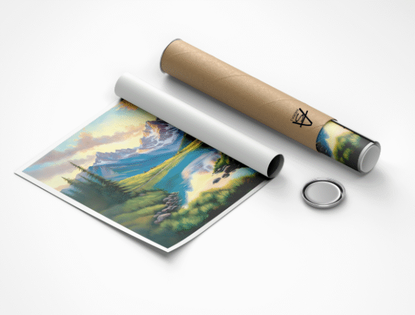 Canvas Print | Alpine Lake and Mountain Digital Canvas Print – Vastu/Feng Shui - landscape Wall Art for Positive Energy | Elegant Nature Landscape - Image 6