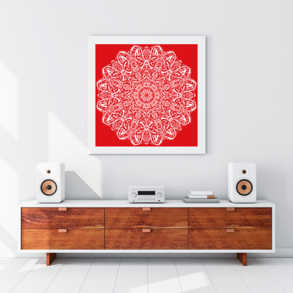 Canvas Print | Ivory Bloom Mandala Art Print | Wall Decor | Meditation - Image 2