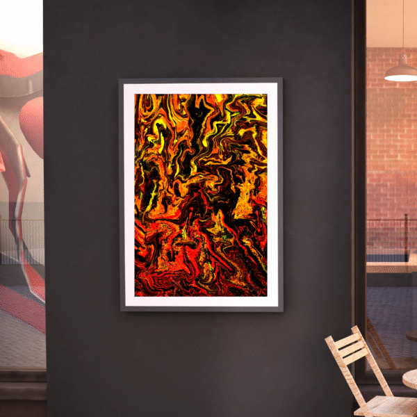 Canvas Print - Inferno | Abstract Art | Pour Painting | Wall Art | Wall decor | Home Decor - Image 2