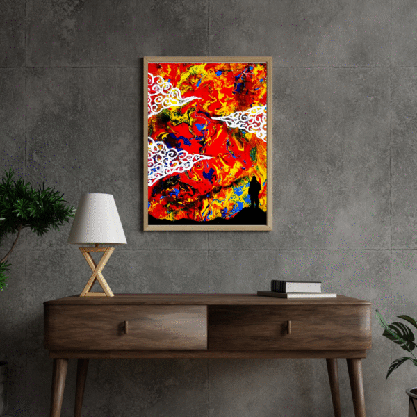 Canvas Print - The Wanderer | Abstract Art | Acrylic Pour Painting | Wall Art | Wall Decor | Home Decor - Image 3