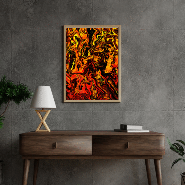 Canvas Print - Inferno | Abstract Art | Pour Painting | Wall Art | Wall decor | Home Decor - Image 3