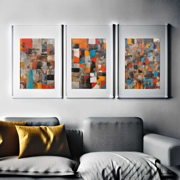 Canvas Print - Remembrance | Abstract Painting |  Wall Art | Wall Decor | Home Decor | Set of 3 - Image 2