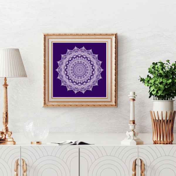 Canvas Print | Ashtadasha Pushpa (अष्टादश पुष्प) | Mandala Art Print | Wall Decor | Meditation - Image 5