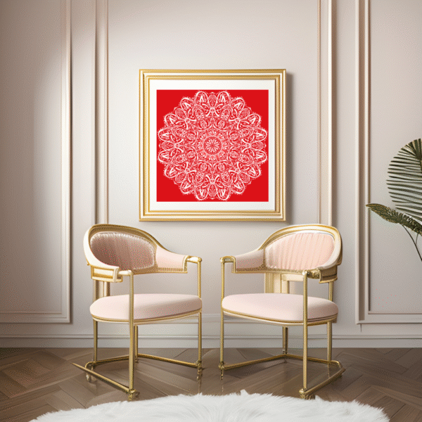 Canvas Print | Ivory Bloom Mandala Art Print | Wall Decor | Meditation - Image 4