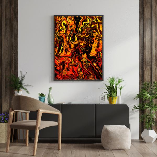 Canvas Print - Inferno | Abstract Art | Pour Painting | Wall Art | Wall decor | Home Decor - Image 4