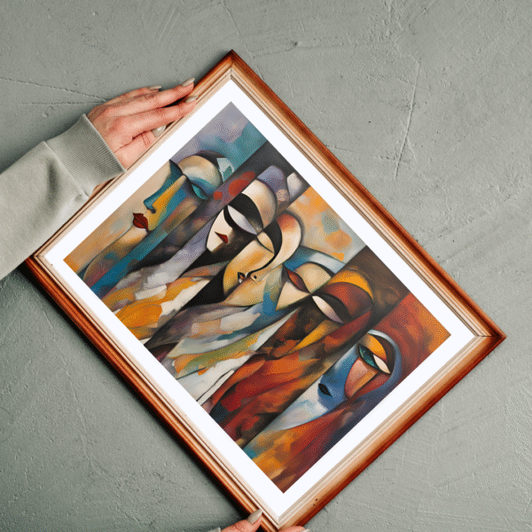 Modern canvas wall art for women showing colorful, artistic interpretation of feminine strength and beauty