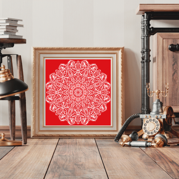Canvas Print | Ivory Bloom Mandala Art Print | Wall Decor | Meditation - Image 5