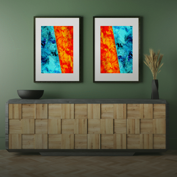 Canvas Print - Bliss and Blues | Abstract | Wall Decor | Wall Art | Home Decor | Set of 2 - Image 4