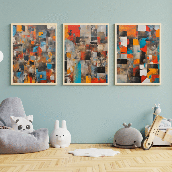 Canvas Print - Remembrance | Abstract Painting |  Wall Art | Wall Decor | Home Decor | Set of 3 - Image 5