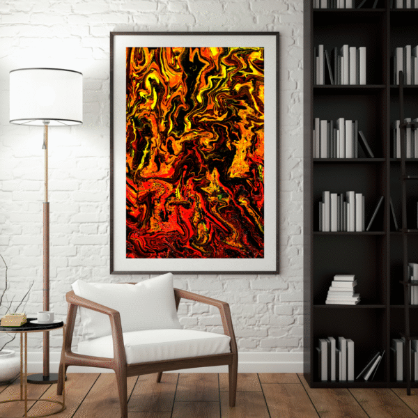 Canvas Print - Inferno | Abstract Art | Pour Painting | Wall Art | Wall decor | Home Decor