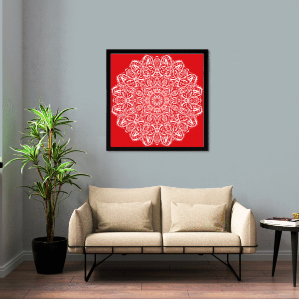 Canvas Print | Ivory Bloom Mandala Art Print | Wall Decor | Meditation - Image 6
