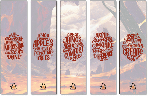 Set of 5 - Scenic Bookmarks | 2" x 7" | D1 - Image 2