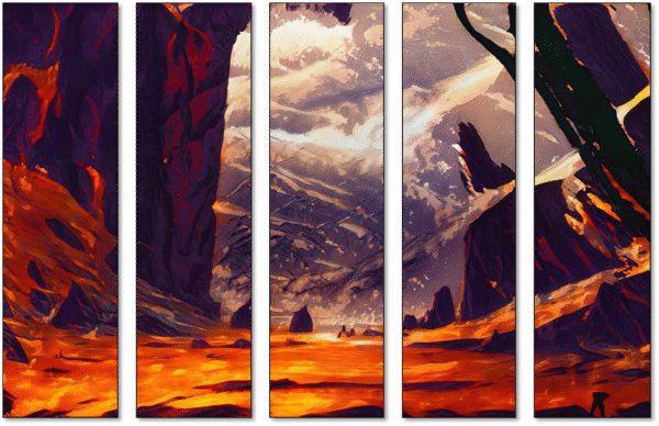Set of 5 - Scenic Bookmarks | 2" x 7" | D1 - Image 3