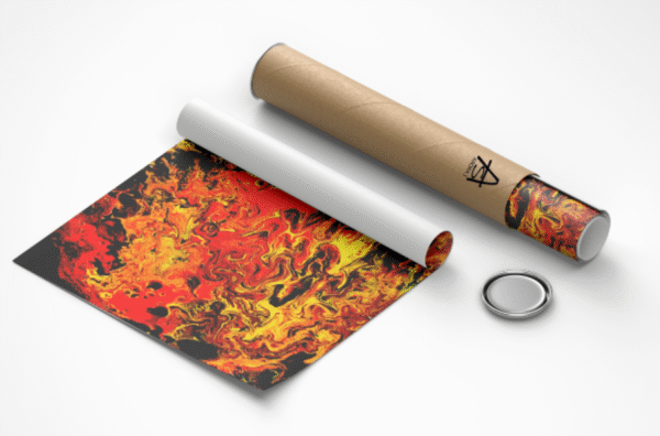 Shades of Fire | Fiery Abstract Canvas Print for Bold Interiors - Image 5