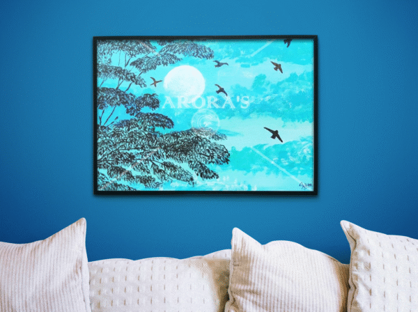 Canvas-Print - Birds in Blue Sky | Acrylic painting | Abstract painting | Wall Art | Home Decor | Wall Decor
