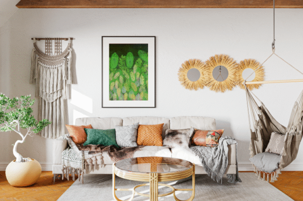 Canvas- Print - Whispers of the Wild | Nature-Inspired Abstract Leaf | Wall Decor - Image 2