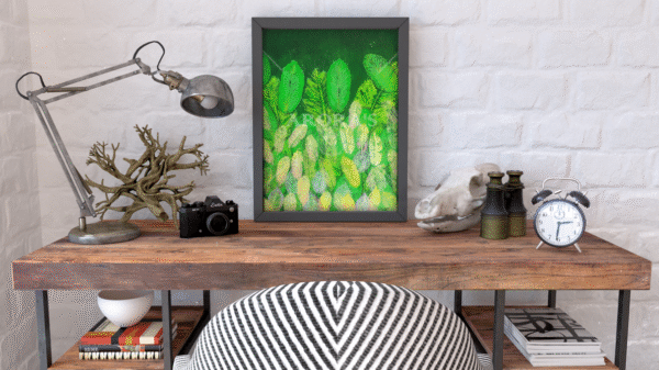 Canvas- Print - Whispers of the Wild | Nature-Inspired Abstract Leaf | Wall Decor - Image 5