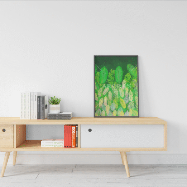 Canvas- Print - Whispers of the Wild | Nature-Inspired Abstract Leaf | Wall Decor - Image 6